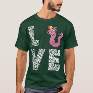 Wurm Bauer Hat Leopard Liebe Wiggler Wurm weit ent T-Shirt