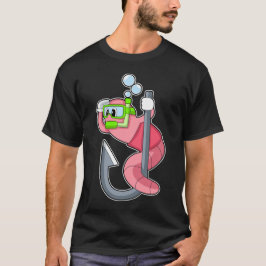 Wurm Fisher Angelhaken Angeln T-Shirt