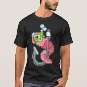 Wurm Fisher Angelhaken Angeln T-Shirt