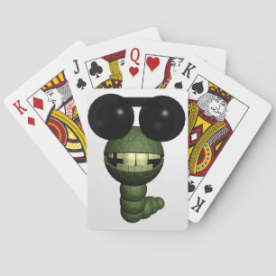 Wurm mit Sonnenbrille Spielkarten