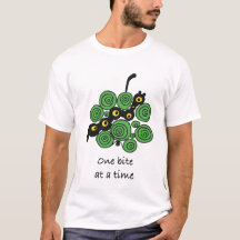 Wurm-T-Shirt 'Ein Biss auf einmal'