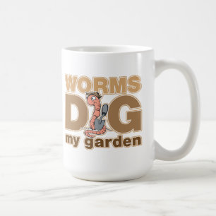 Würmer graben meinen Garten Kaffeetasse