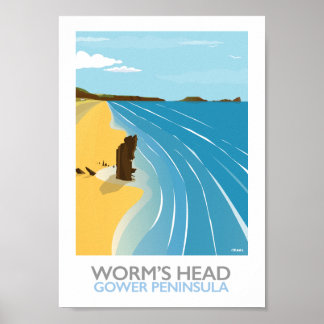Wurmkopf - Rhossili Bay Beach Poster