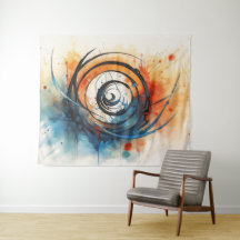 Wurmloch in Zeitfarbe und Aquarell