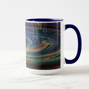 Wurmloch über der Bucht Abstrakte Tasse