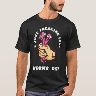 Wurmzüchter Ich liebe Wiggler-Wurm-Garten einfach T-Shirt