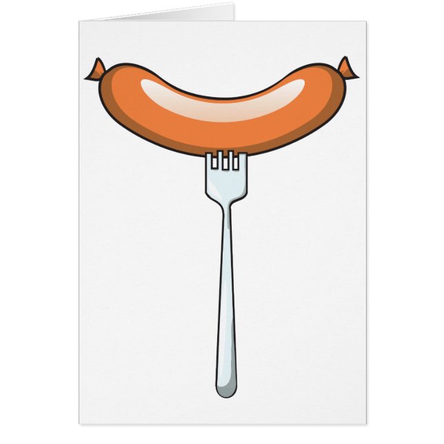 Wurst auf einer Gabel (Vorne)