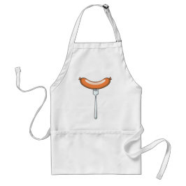 Wurst auf einer Gabel Schürze