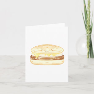 Wurst, Ei und Käsesandwich Karte