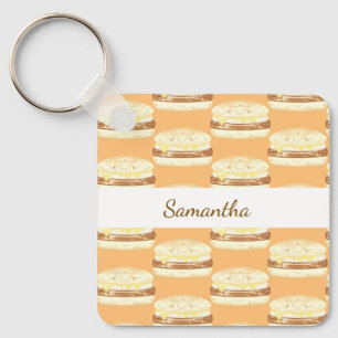 Wurst, Ei und Käsesandwich Schlüsselanhänger