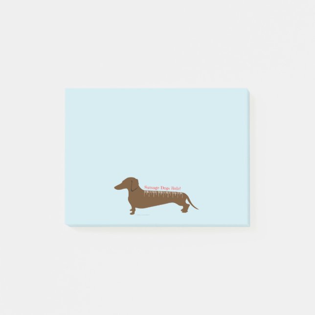 Wurst-Hunderegel Post-it Klebezettel (Vorderseite)