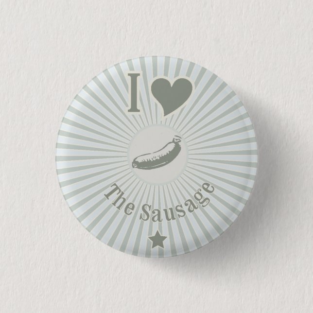 Wurst-Liebhaber Button (Vorderseite)