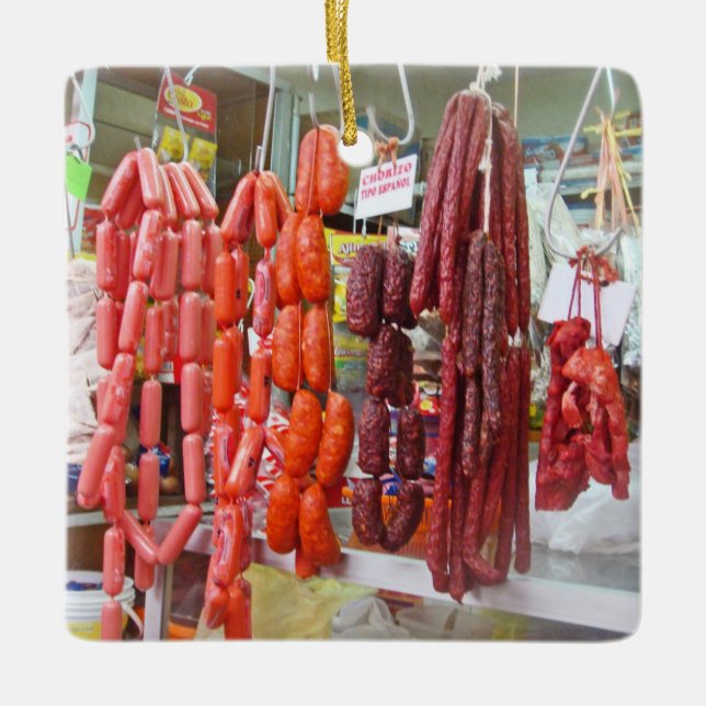 Wurst-Markt in Lima Keramikornament (Vorderseite)