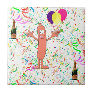 Wurst-Party Fliese