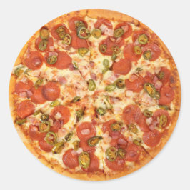 Wurst und grüner Olive Käse Pizza Stickers