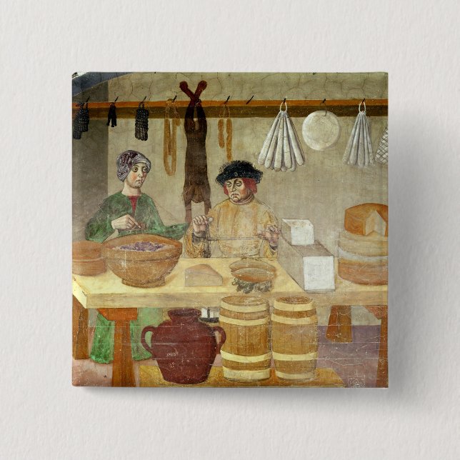 Wurst-und Käse-Verkäufer Button (Vorderseite)