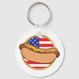 Würstchen-amerikanische Flagge Schlüsselanhänger