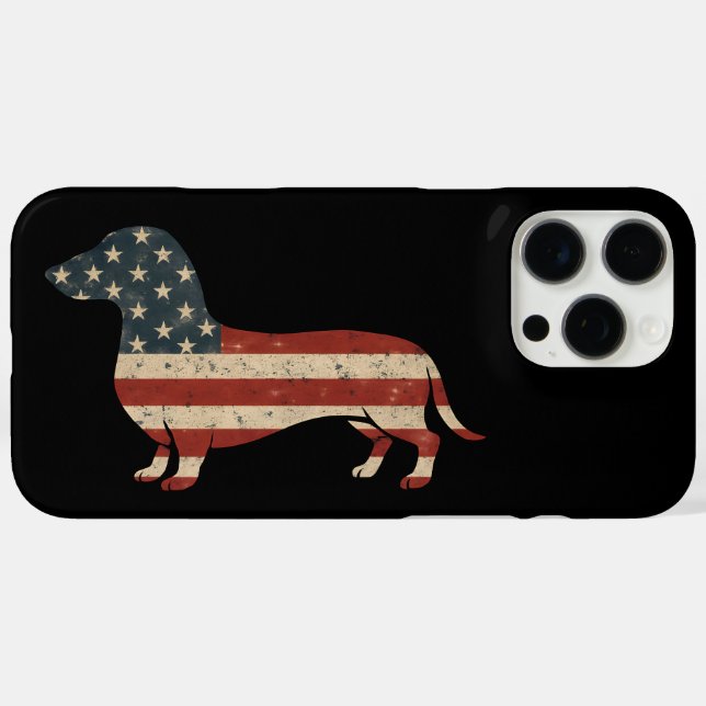 Würstchen Die Menschen Dackel 4. Juli iPhone 16 Pro Max Hülle (Rückseite (Horizontal))