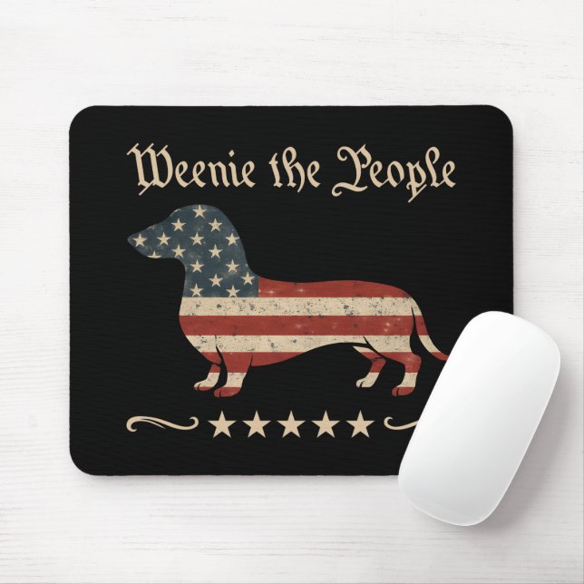 Würstchen Die Menschen Dackel 4. Juli Mousepad (Mit Mouse)