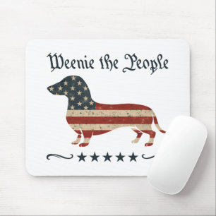 Würstchen Die Menschen Dackel 4. Juli Mousepad