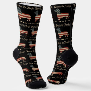 Würstchen Die Menschen Dackel 4. Juli Socken