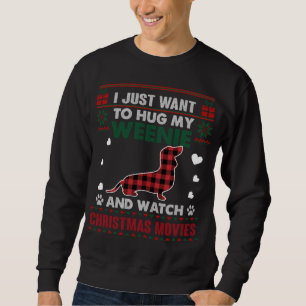 Würstchen Dog Eigentümer Weihnachtsfilme Pajama Xm Sweatshirt