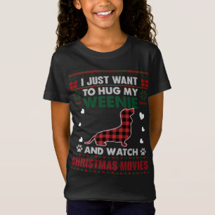 Würstchen Dog Eigentümer Weihnachtsfilme Pajama Xm T-Shirt