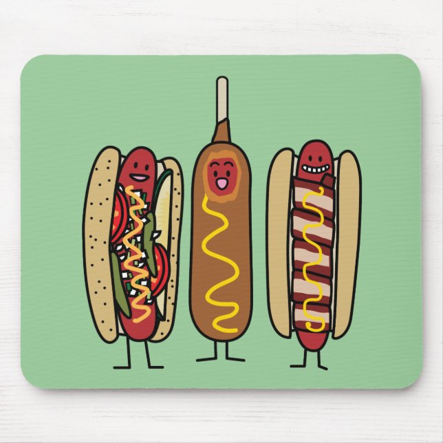 Würstchen-Freunde Mousepad (Vorne)