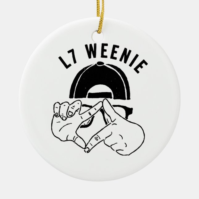 Würstchen L7 Keramik Ornament (Vorne)