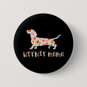 Würstchen Mama Dackel Button