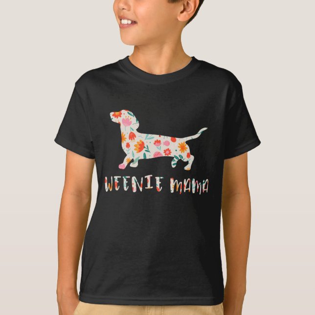 Würstchen Mama Dackel T-Shirt (Vorderseite)