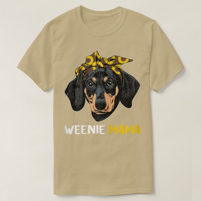 Würstchen Mama Doie Mama Dackel Liebhaber T-Shirt (Design vorne)
