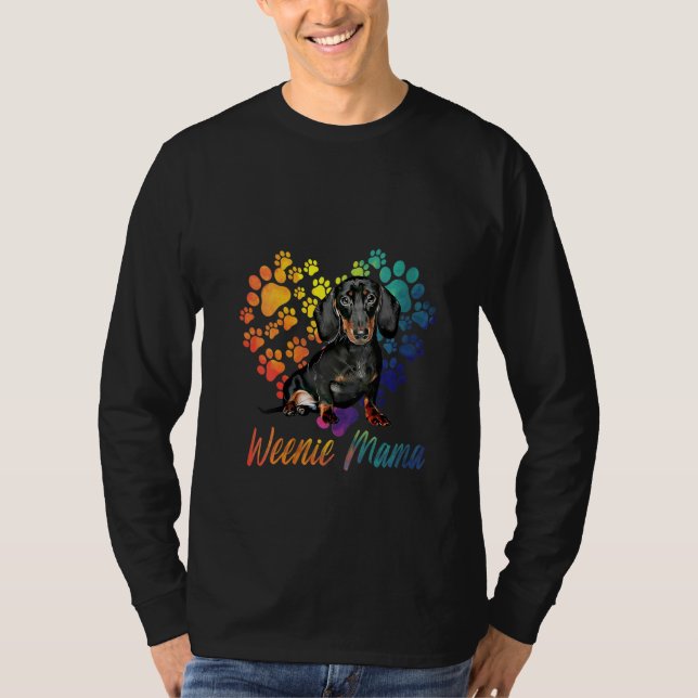 Würstchen Mama Funny Dackel Lover Wurst D T-Shirt (Vorderseite)