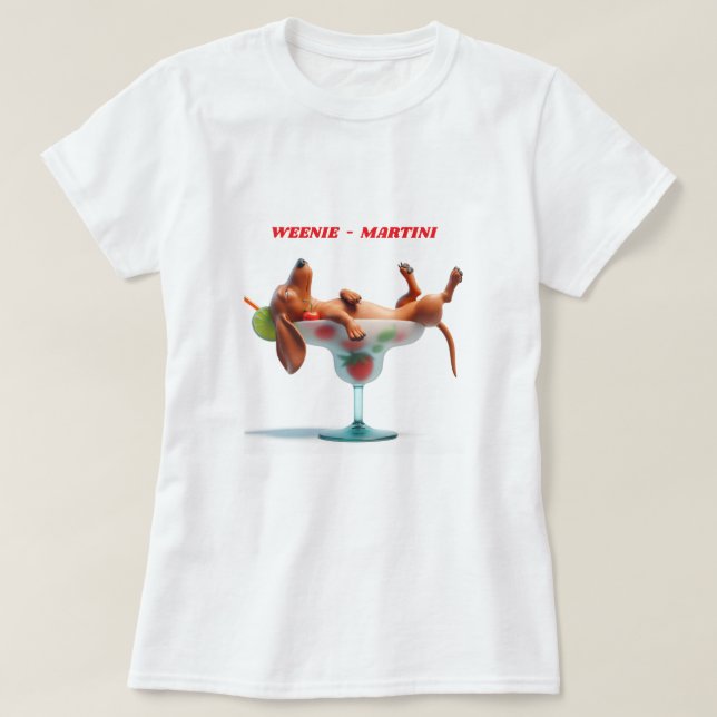 WÜRSTCHEN MARTINI DACKEL T-Shirt (Design vorne)
