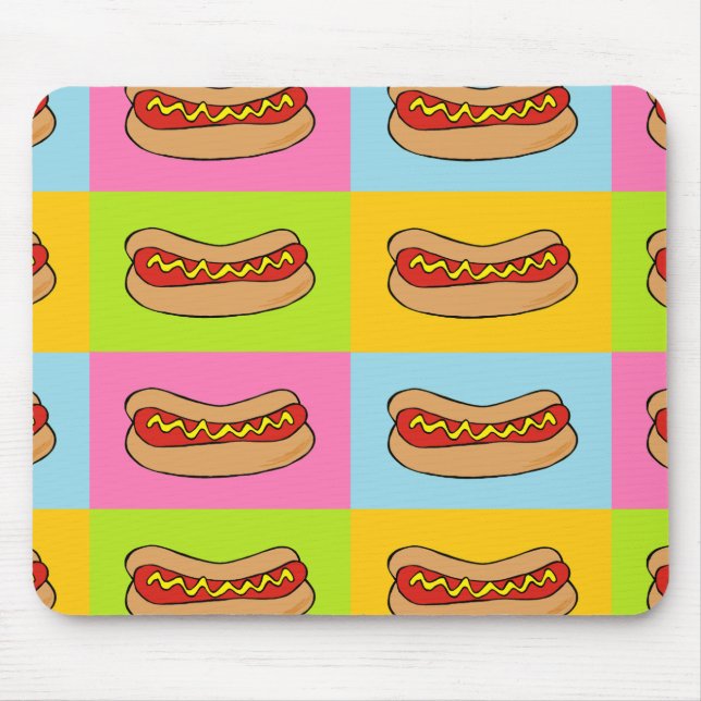 Würstchen mit Ziegeln gedeckter Entwurf Mousepad (Vorne)