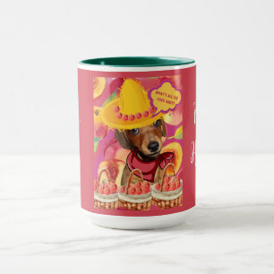 Würstchen Peach Bauer Kaffeepause Tasse