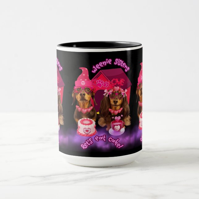 Würstchen Sisters Essen wir Kaffee-Tasse Tasse (Zentrum)