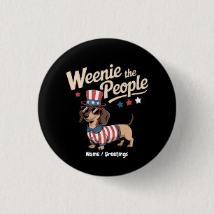 Würstchen The People Funny Dackel Lover 4. Juli Button