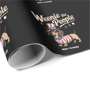 Würstchen The People Funny Dackel Lover 4. Juli Geschenkpapier