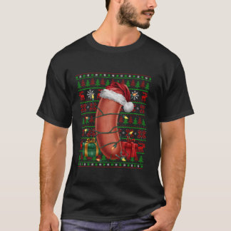 Würstchen Weihnachtsmilch Weihnachtsmannmütze Wurs T-Shirt
