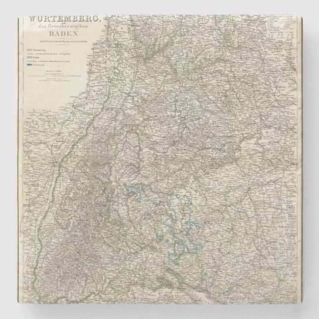 Wurtemberg, Baden Steinuntersetzer (Vorderseite)