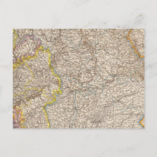 Wurttemberg, Bayern Atlas Carte de l'Allemagne