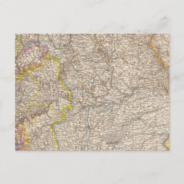 Wurttemberg, Bayern Atlas Karte Deutschland (Vorderseite)