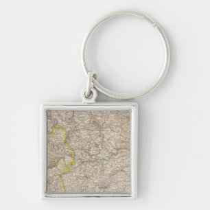 Wurttemberg, Bayern Atlas Karte Deutschland Schlüsselanhänger