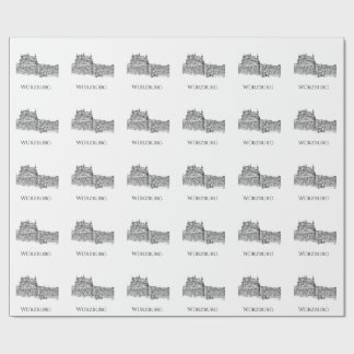Würzburg Bayern Stadtansicht Minimalistische Linie Geschenkpapier