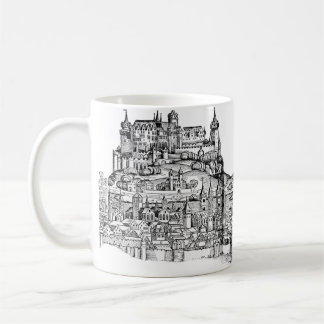 Würzburg Bayern Stadtansicht Minimalistische Linie Kaffeetasse
