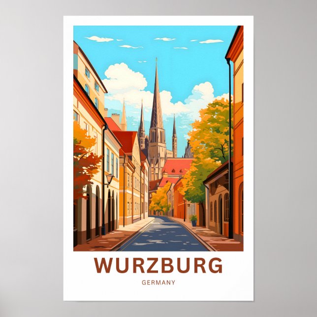 Würzburg Deutschland Reisen Print Poster (Vorne)