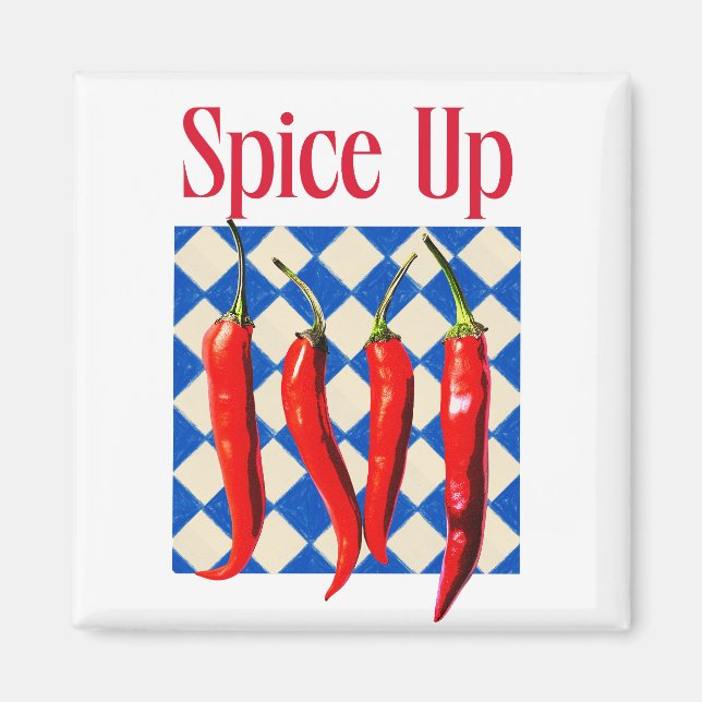 Würze Bold Chili Pepper Bold  Magnet (Vorne)