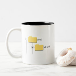 "Wurzel aller schlechten" Tasse (2-sided)
