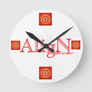 Wurzel Chakra Wand Uhr-durch stimmen überein Runde Wanduhr